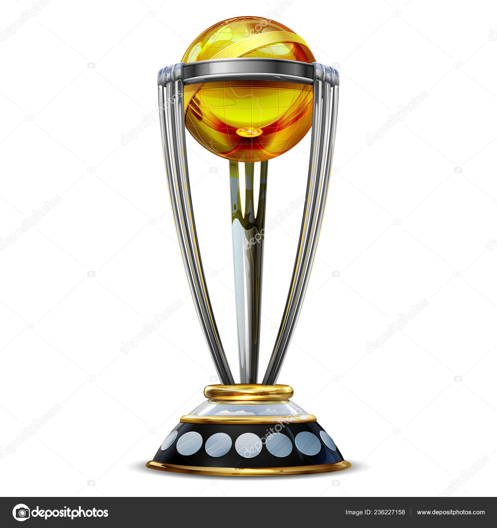 Vector icc world cup trophy Illustration Realistic Cricket World Cup