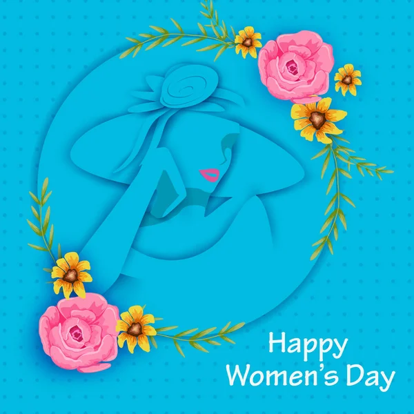 Szczęśliwy International Women s dnia 8 marca pozdrowienia tło — Wektor stockowy