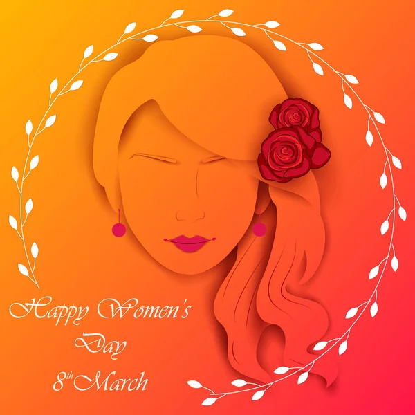 Felice Giornata internazionale della donna 8 marzo auguri sfondo — Vettoriale Stock