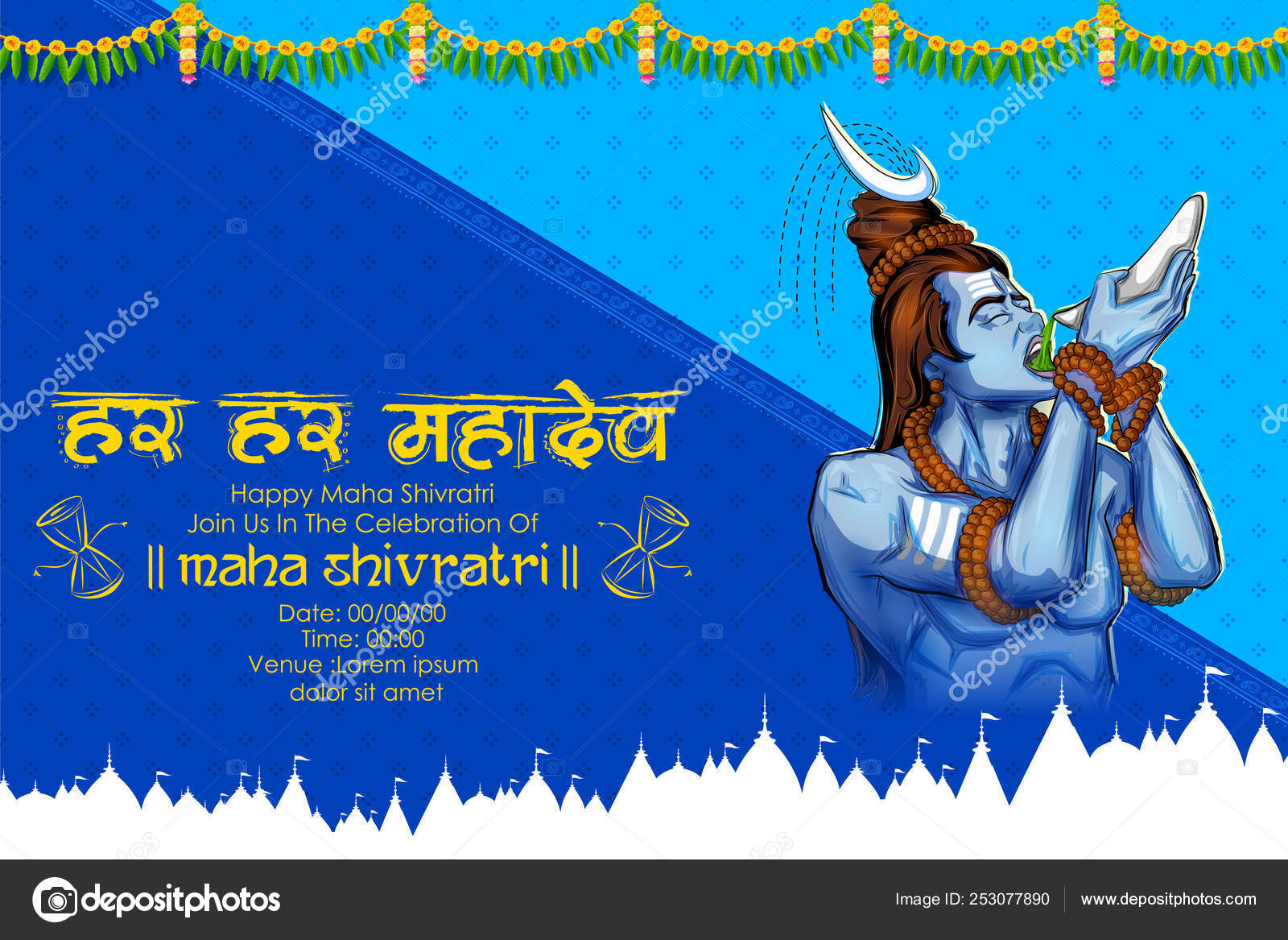 Lord Shiva, Indian God of Hindu for Shivratri with message Om Namah Shivaya meaning I bow to Shiva Stock Vector Image by ©vectomart #253077890 Lord Shiva, Indian God of Hindu for Shivratri with message Om Namah Shivaya meaning I bow to Shiva Stock Vector Image by ©vectomart #253077890