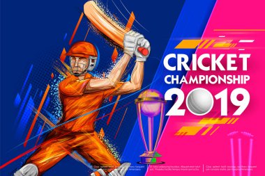 Topa vuran oyuncu oynarken Kriket Şampiyonası spor 2019
