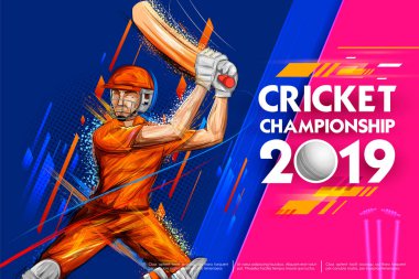 Topa vuran oyuncu oynarken Kriket Şampiyonası spor 2019