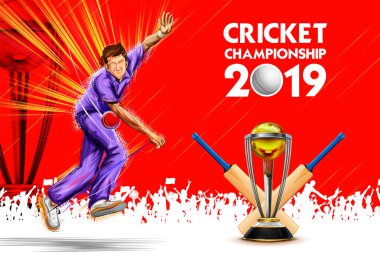 Kriket Şampiyonası spor 2019 oyunda Bovling melon