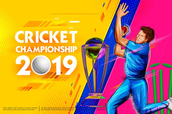 Kriket Şampiyonası spor 2019 oyunda Bovling melon