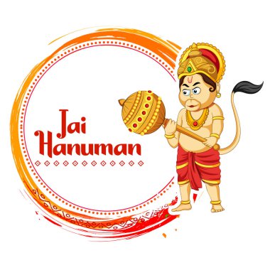 Lord Hanuman Hindistan Hanuman Jayanti festivali için soyut arka plan