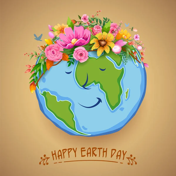 Earth Day concept for safe and Green Globe — Stock Vector