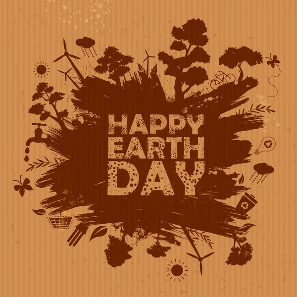 安全与绿色地球地球日概念 — 图库矢量图片