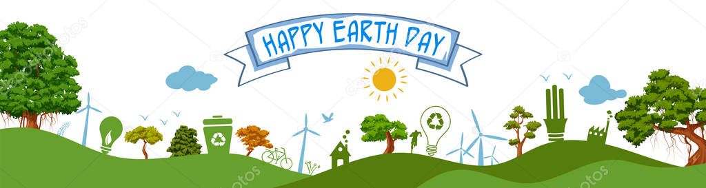 Earth Day concept for safe and Green Globe