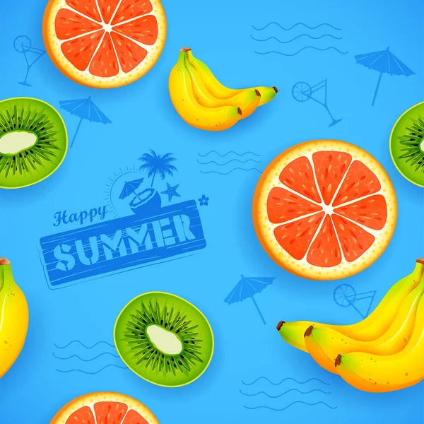 Verão papel de parede pôster tempo para diversão festa convite banner template — Vetor de Stock