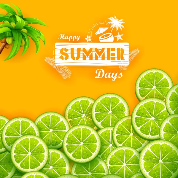 Fondo de pantalla de cartel de hora de verano para la diversión fiesta invitación banner plantilla — Vector de stock