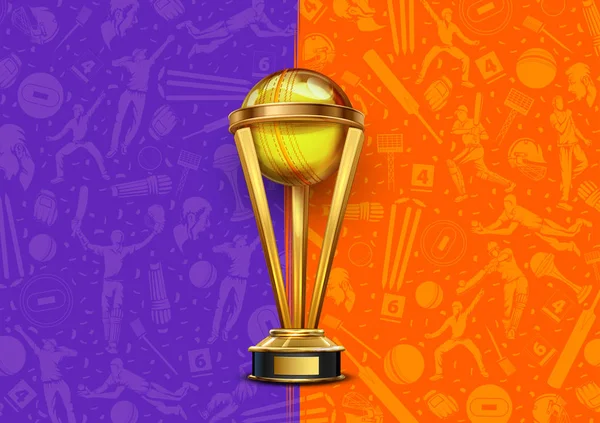 क्रिकेट चॅम्पियनशिप खेळत फलंदाज खेळाडू 2019 — स्टॉक व्हेक्टर