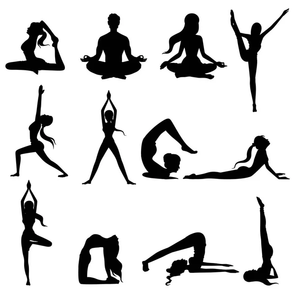 Día Internacional del Yoga el 21 de junio — Vector de stock