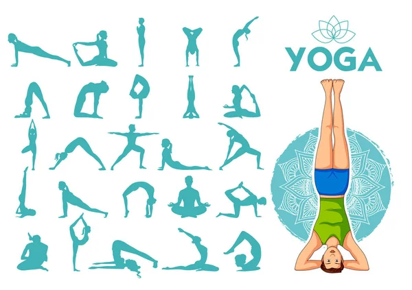Internationella Yogadagen den 21 juni — Stock vektor