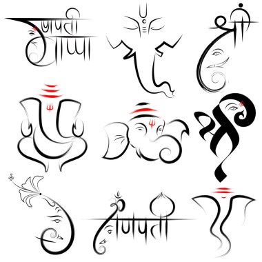 Hindistan Ganesh Chaturthi festivali için Lord Ganesha arka plan