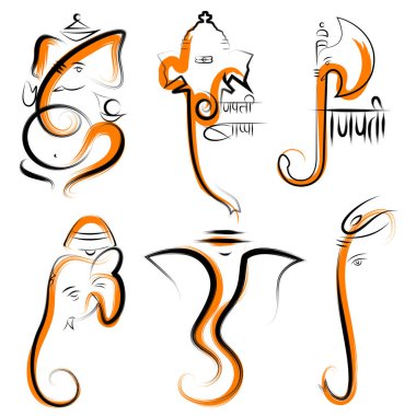 Hindistan Ganesh Chaturthi festivali için Lord Ganesha arka plan