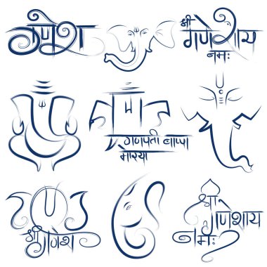 Hindistan Ganesh Chaturthi festivali için Lord Ganesha arka plan