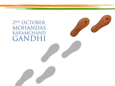 India background with Nation Hero and Freedom Fighter Mahatma Gandhi for Gandhi Jayanti clipart