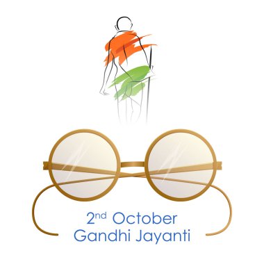 Gandi Jayanti için Nation Hero ve Özgürlük Savaşçısı Mahatma Gandhi ile Hindistan arka plan
