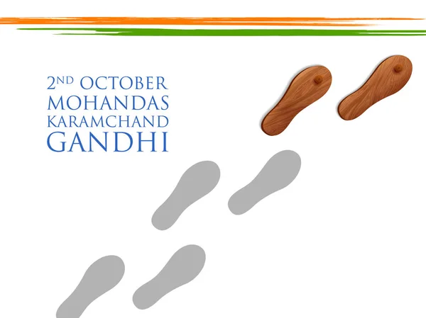 India achtergrond met Nation Hero en Freedom Fighter Mahatma Gandhi voor Gandhi Jayanti — Stockvector