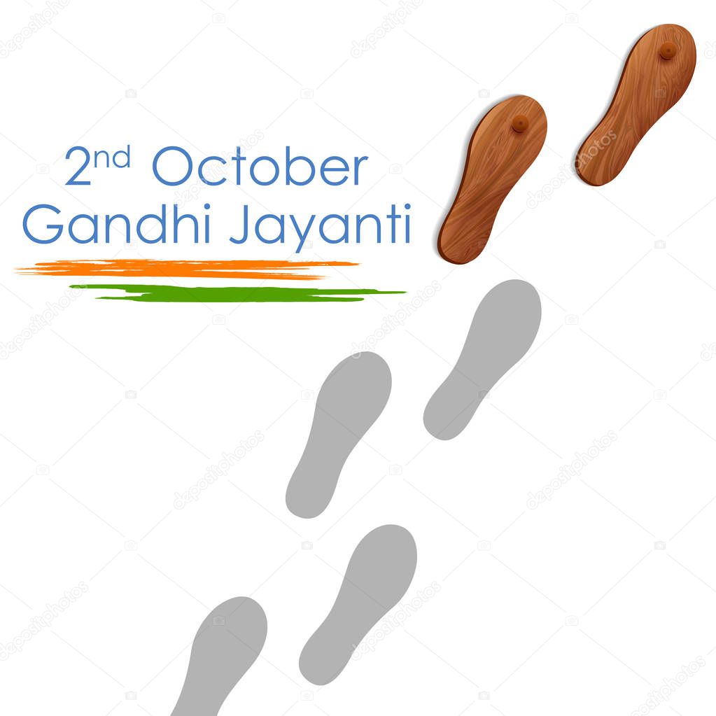 India background with Nation Hero and Freedom Fighter Mahatma Gandhi for Gandhi Jayanti