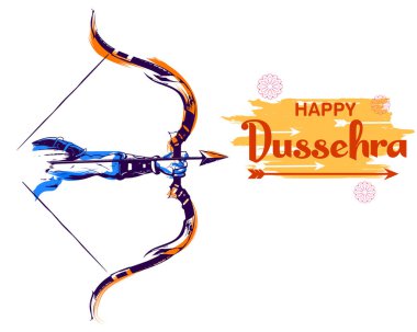 Tanrı Rama Navratri Festivali için mutlu Dussehra Hindistan posterin