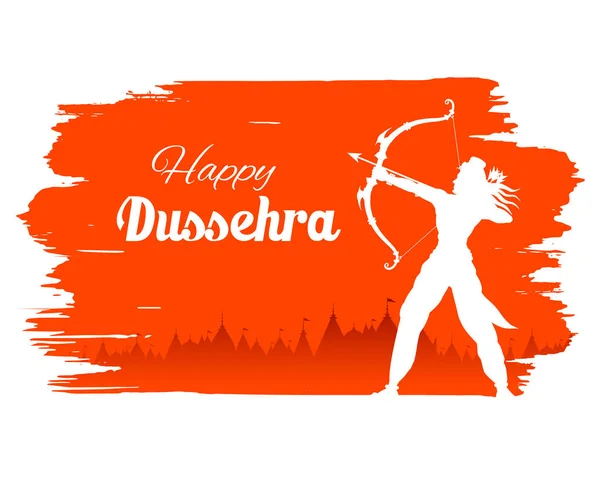 Heer Rama in Navratri festival voor India poster voor Happy Dussehra — Stockvector