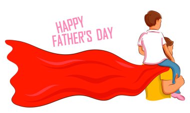 Çocuk ve babayla Babalar Günün kutlu olsun.