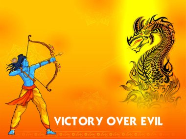 Hindistan Çin 'e karşı konsepti Lord Rama' nın Ejderhaya karşı mücadelesinde gerginlik ve çatışmayı gösteriyor.