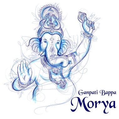 Ganesh Chaturthi festivali için Ganpati arka planı