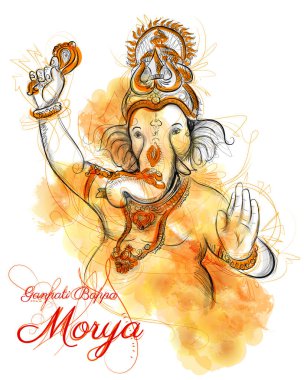 Ganesh Chaturthi festivali için Ganpati arka planı