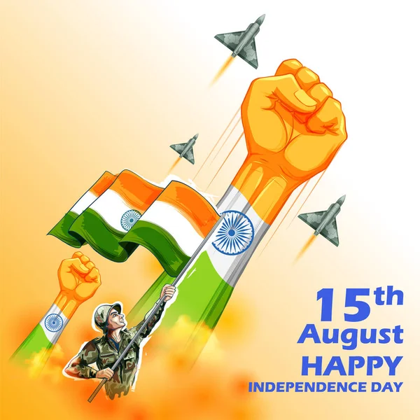 Easy To Edit Vector Illustration Of Soldier On Indian Independence Day  Celebration Background Royalty Free SVG, Cliparts, Vectors, and Stock  Illustration. Image 61449246.