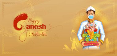 Ganesh Chaturthi festivali için Ganpati arka planı