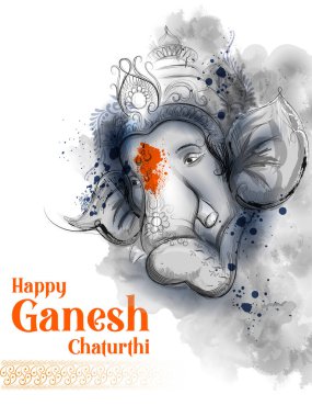 Ganesh Chaturthi festivali için Ganpati arka planı