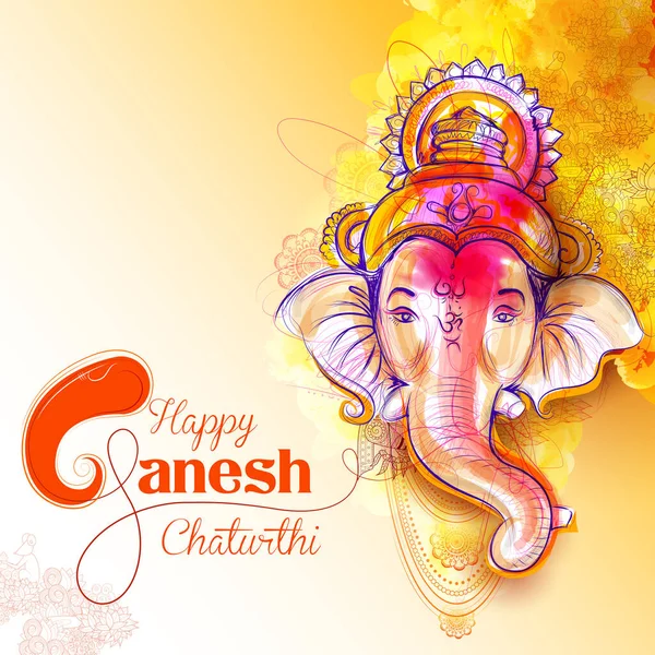 Lord Ganpati bakgrunn for Ganesh Chaturthi-festivalen i India – stockvektor
