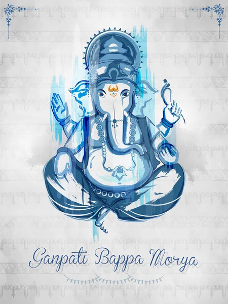 Lord Ganpati achtergrond voor Ganesh Chaturthi festival van India — Stockvector