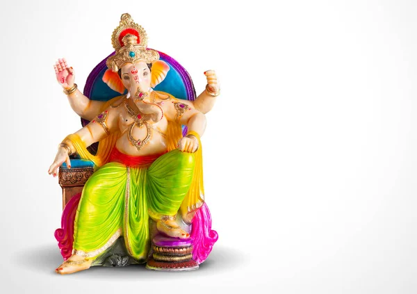 Lord Ganpati idolo per Happy Ganesh Chaturthi festival dell'India — Foto Stock