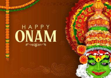 Güney Hindistan Kerala Mutlu Onam Festivali için arka plan