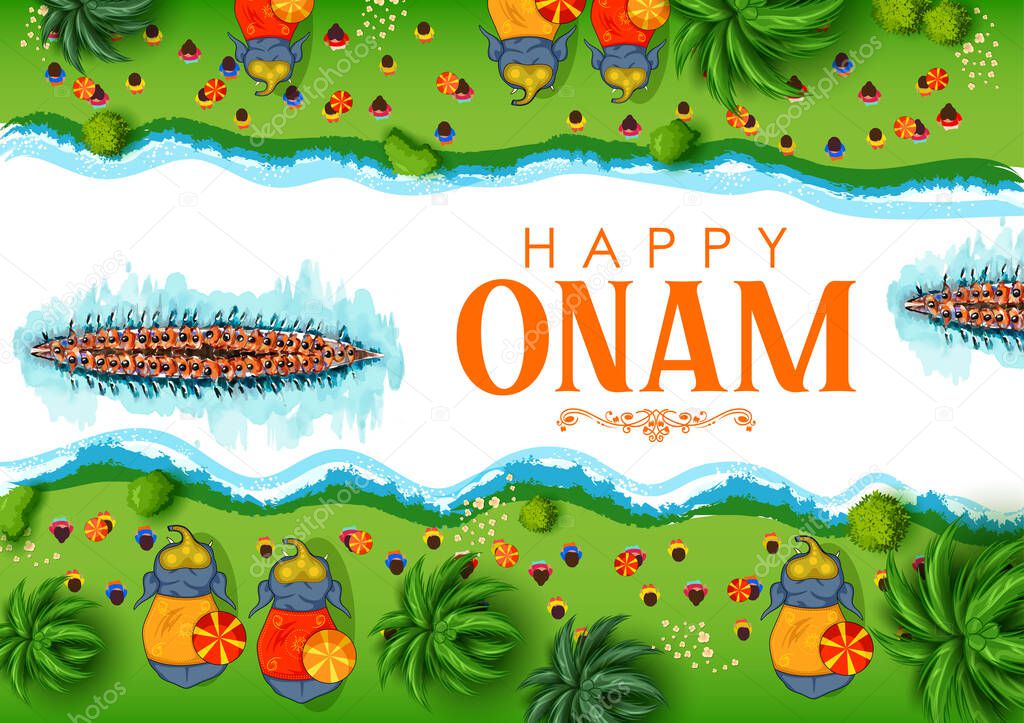 Background for Happy Onam festival of South India Kerala