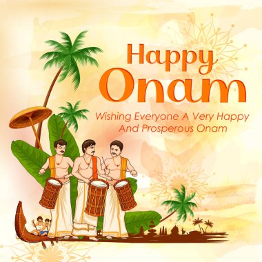 Kerala Güney Hindistan 'ın Mutlu Onam bayram festivali geçmişi
