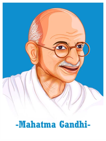 Indie tle z Nation Hero i Freedom Fighter Mahatma Gandhi popularnie znany jako Bapu dla 2 października Gandhi Jayanti — Wektor stockowy