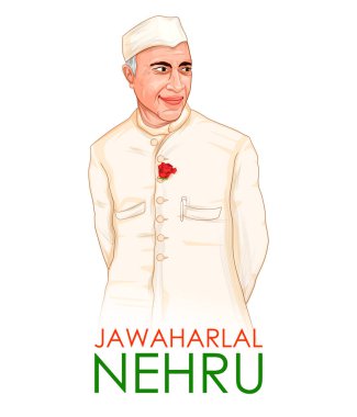 Hindistan Ulusal Kahraman ve Özgürlük Savaşçısı Jawaharlal Nehru Gururu ile 14 Kasım Mutlu Çocuklar Günü