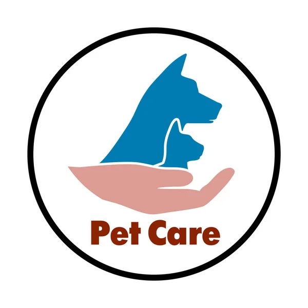 Logo Care Animals Symbol Protection Vagrant Animals — Stock Vector