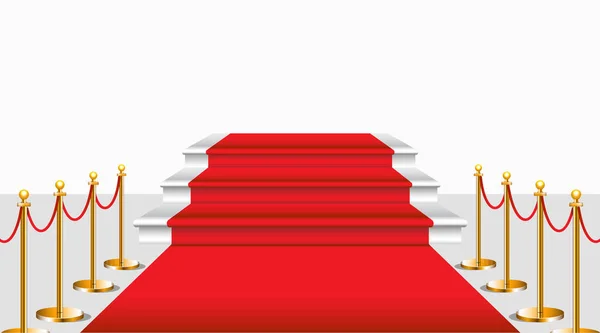 Alfombra Roja Para Celebridades Concepto Éxito Triunfo Eps10 — Vector de stock