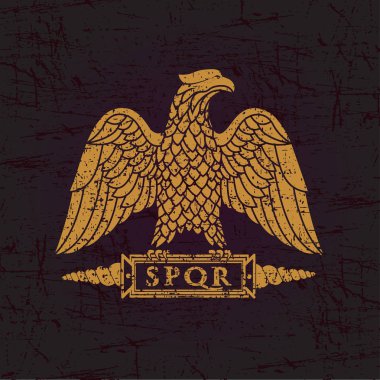 Logo Roma kartal bir eski püskü doku.
