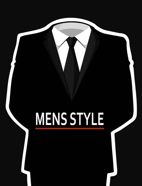 Male Suit Concept Business Style Clothes — Stock Vector
