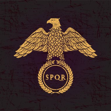 Logo Roma kartal bir eski püskü doku.