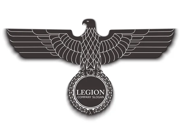 Logo Del Águila Romana — Vector de stock