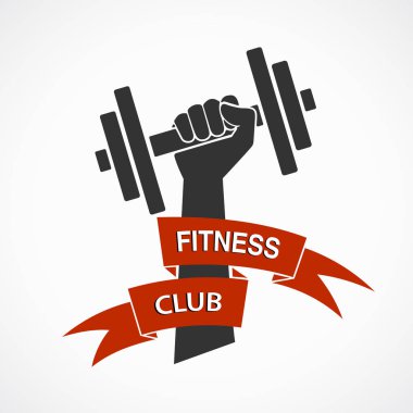 Fitness Kulübü simge vektör çizim.