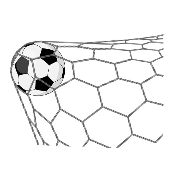Fotbalový Míč Mřížce — Stockový vektor