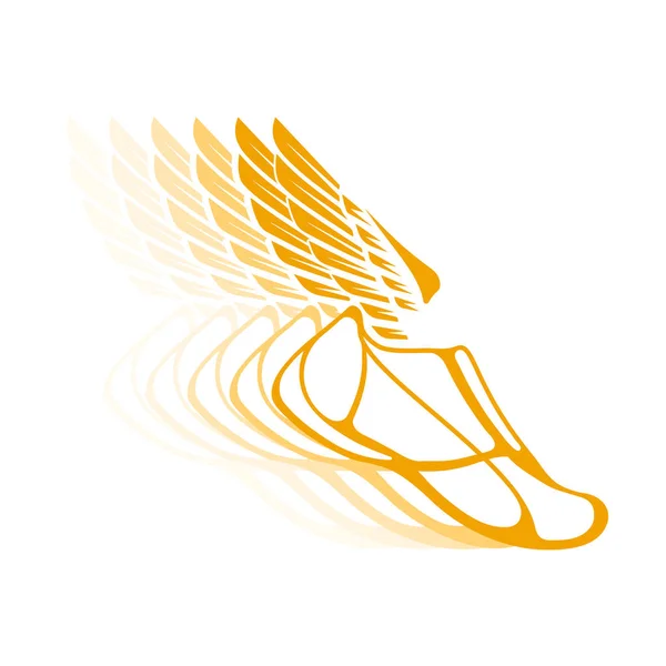 Sportovní Obuv Křídly Ikony — Stockový vektor